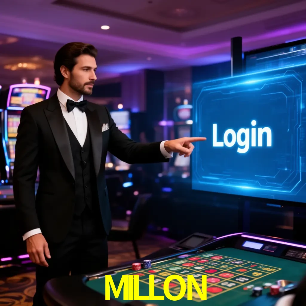 MILLON Login - OTP, cuenta y soporte Pantalla MILLON Login con OTP, contraseña, cuenta segura y soporte móvil